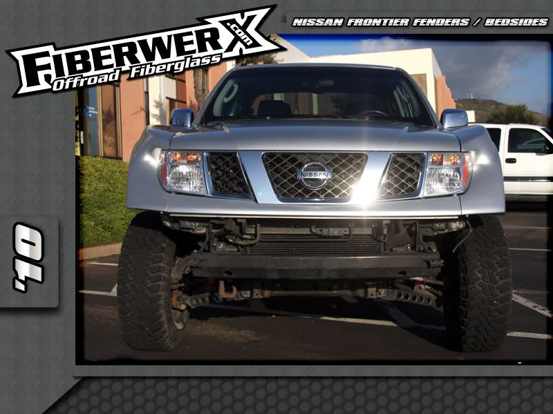 1 piece clip, fiberglass bedsides, fenders for Nissan Frontier